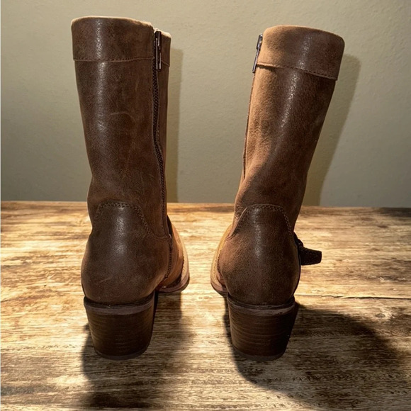 Durango brown Pull On Heeled Harness Western Cowboy  Boots Size 6.5 NWT - Picture 3 of 9